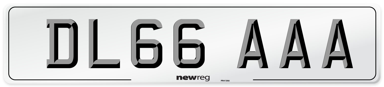 DL66 AAA Number Plate from New Reg